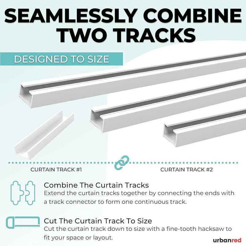 Self-Adhesive Curtain Track System for Walls and Ceilings 3m