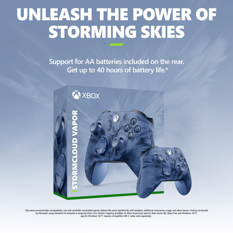 Xbox Wireless Controller Stormcloud Vapor Edition for Multi-Platform Use