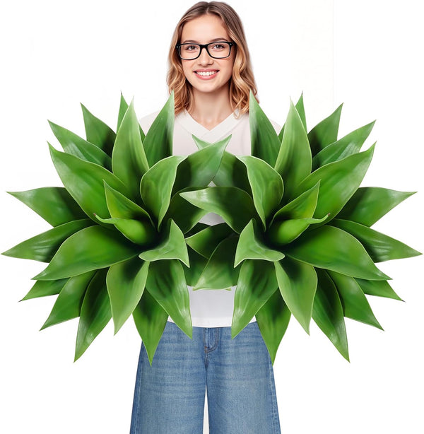 Velener Artificial Agave Plant Set of 2 - 18 Inches