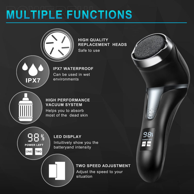 AMPK Electric Feet Callus Remover with Vacuum Rechargeable Waterproof Pedicure