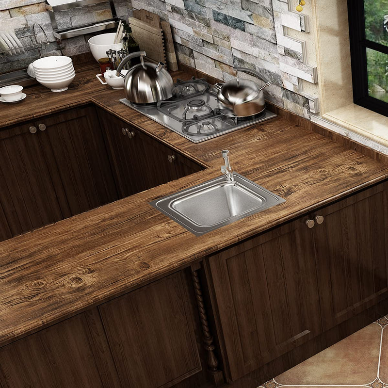 Rustic Brown Wood Grain Contact Paper 24" x 200"
