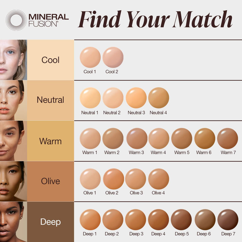 Mineral Fusion Olive 4 Liquid Foundation - Medium to Tan Skin