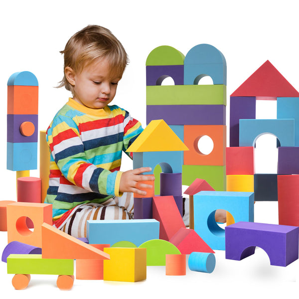 34-Piece Jumbo Foam Building Blocks Set for Kids