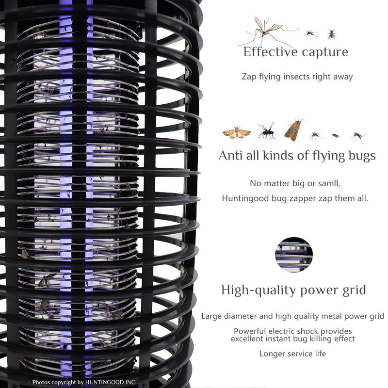 HUNTINGOOD Bug Zapper Powerful Insect Killer Mosquito Zapper Portable Standing