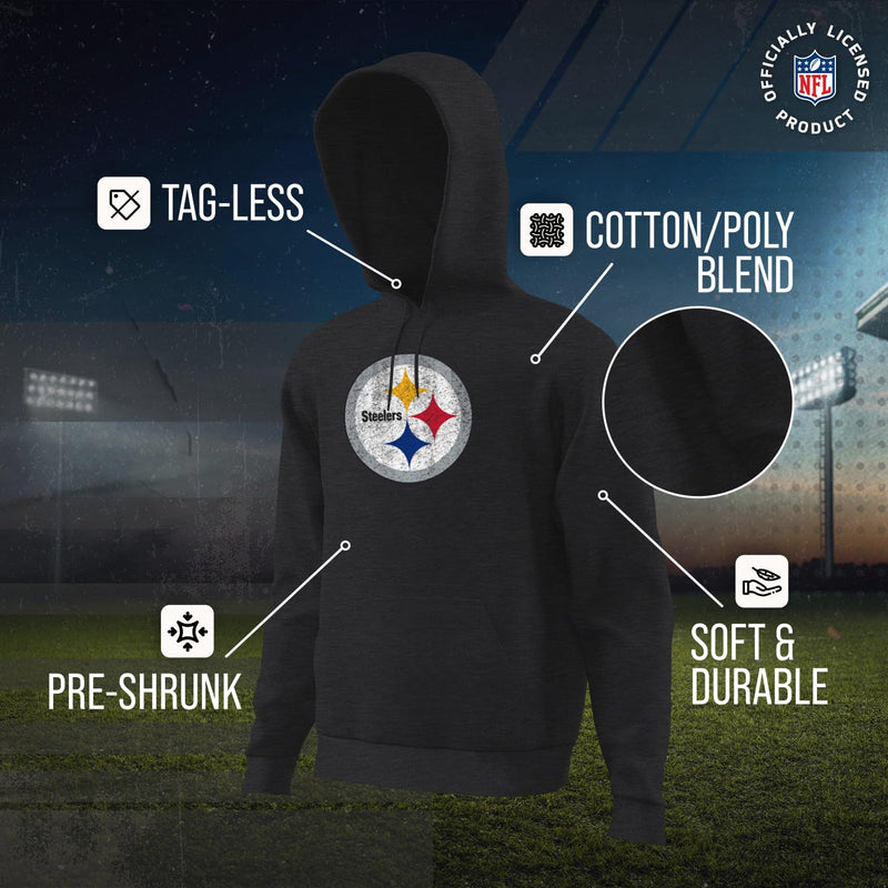 Medium Team Fan Apparel Steelers Throwback Hoodie