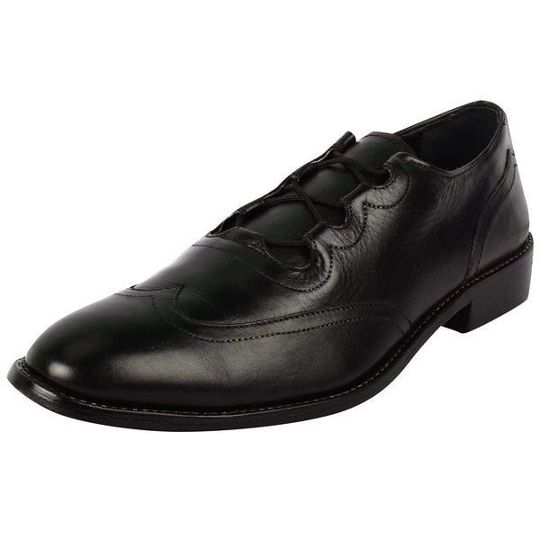 LIBERTYZENO Mens Genuine Leather Oxford Dress Shoes 1103 Black