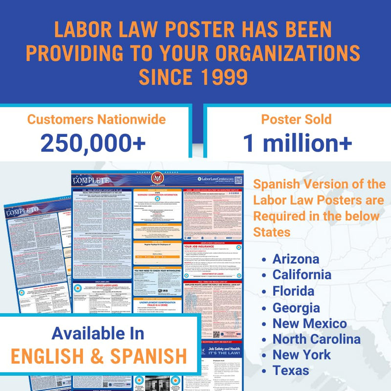 2025 Washington Labor Law Poster - OSHA & Federal Compliant 39" x 25"