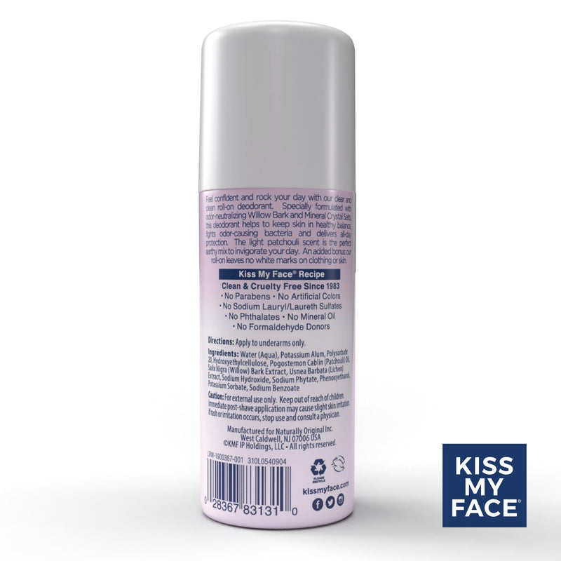 Kiss My Face Patchouli Liquid Rock Roll-On Deodorant 3 Oz