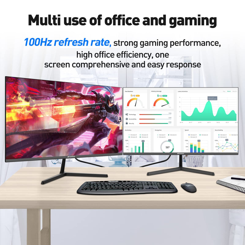 Sansui 24 Inch 100hz Ips Monitor Fhd 1080p With Usb Type C and Hdmi