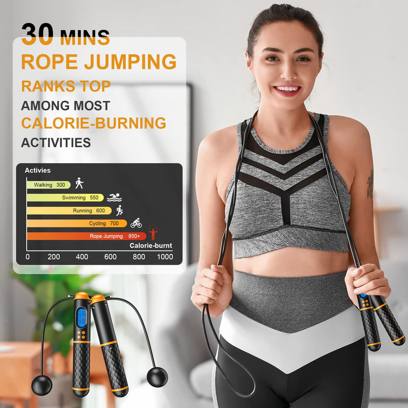 Digital Smart Jump Rope with Adjustable Length and HD LED Display