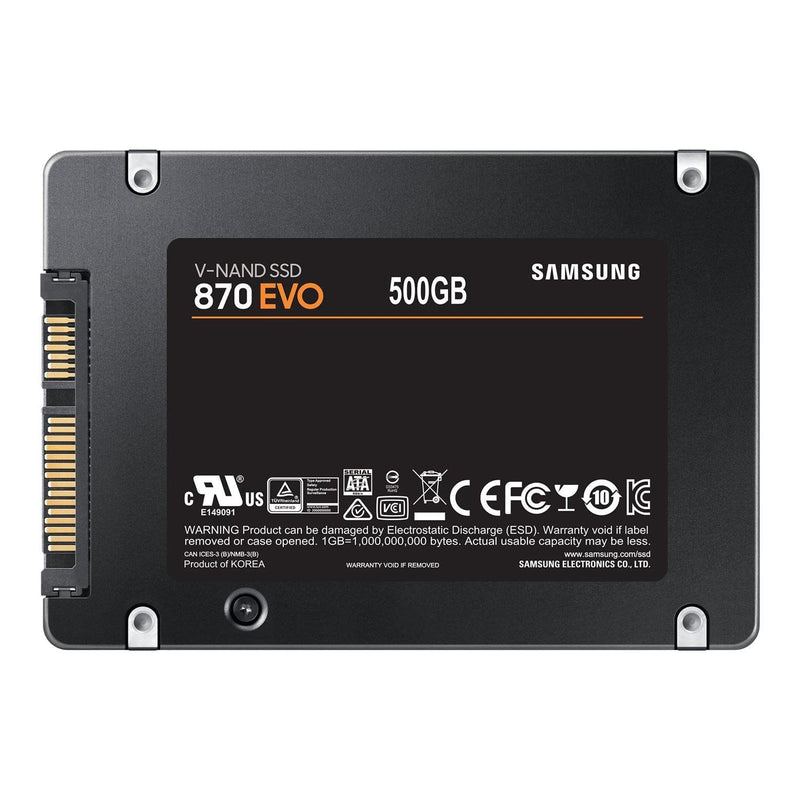 SAMSUNG SSD 870 EVO 500 GB Form Factor 2.5 Inch Intelligent Turbo Write Black