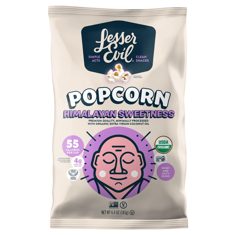 LesserEvil Organic Himalayan Sweet Popcorn 7 oz