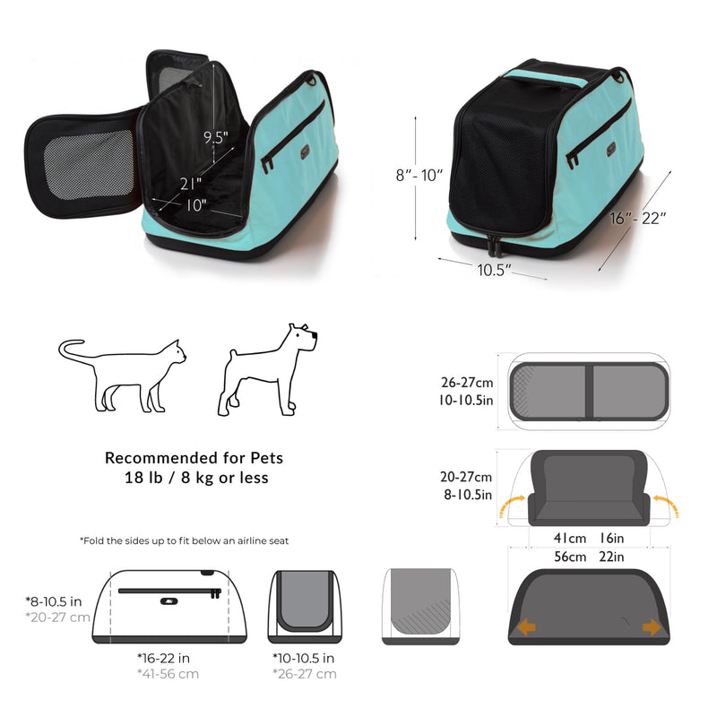 Sleepypod Air - Deluxe Pet Carrier & Car Seat for Pets Up to 18 lbs