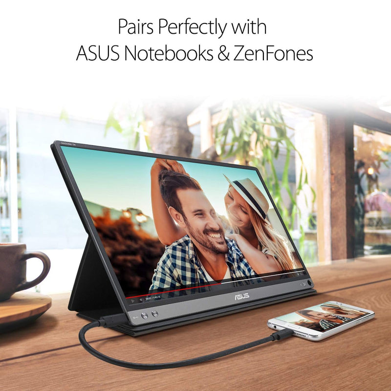 ASUS ZenScreen MB16AHP 15.6” Portable Full HD USB C Monitor with 7800mAh Battery