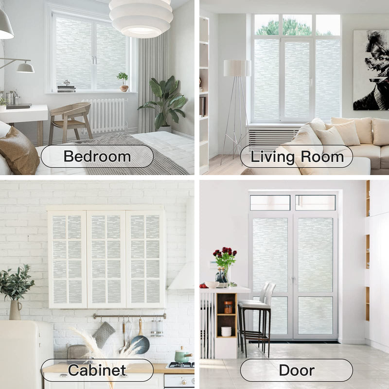 Frosted Glass Window Film Heat Blocking 23.6" x 78.7"