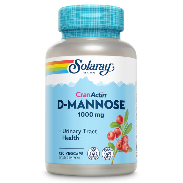 Solaray D-Mannose 1000mg CranActin Cranberry Extract & Vitamin C 120 VegCaps