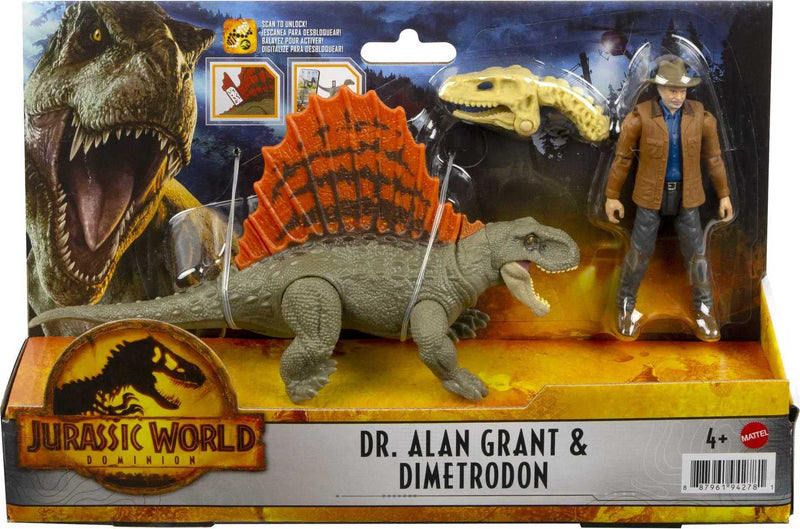 Jurassic World Dr Alan Grant & Dimetrodon Action Figure Pack