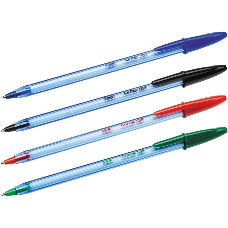 BIC Cristal Soft Assorted Ballpoint Pens 10 Pack