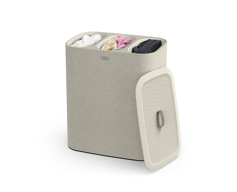 90L Triple Compartment Laundry Hamper with Removable Bags