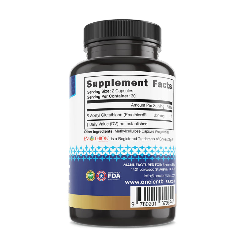 Antioxidant & Joint Support S Acetyl Glutathione Supplement 60 Caps