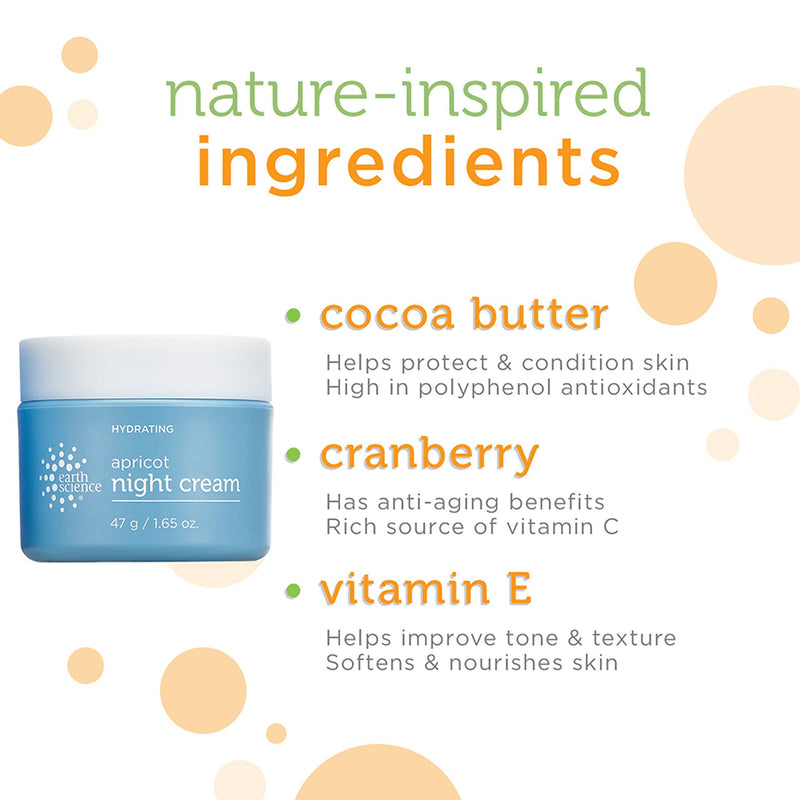 Hydrating Apricot Night Cream with Vitamin E 1.65 oz