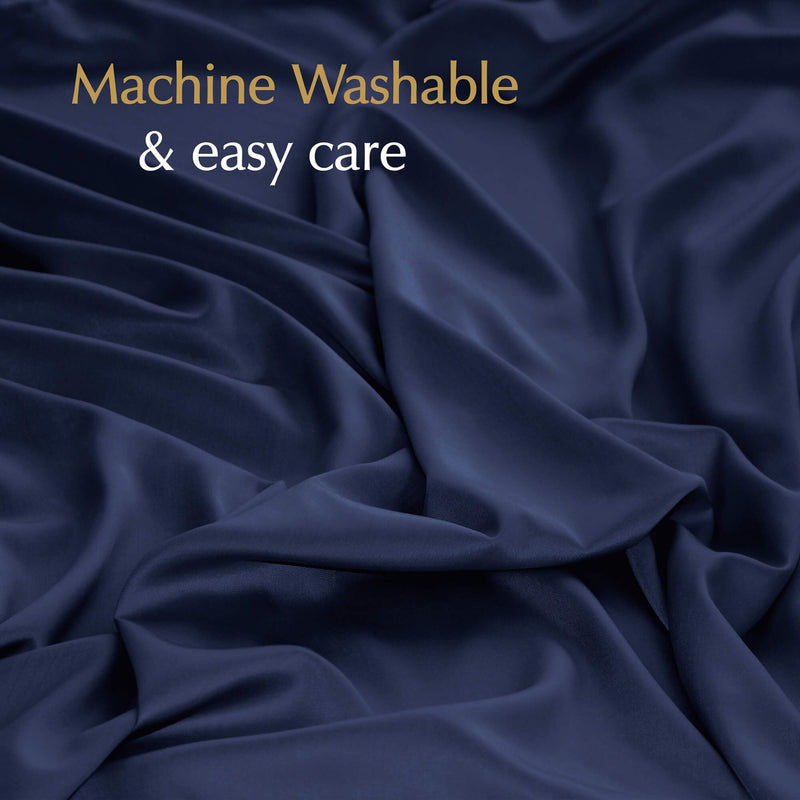 Bamboo Viscose Weighted Blanket Cover 48x72 in Midnight Blue Twin