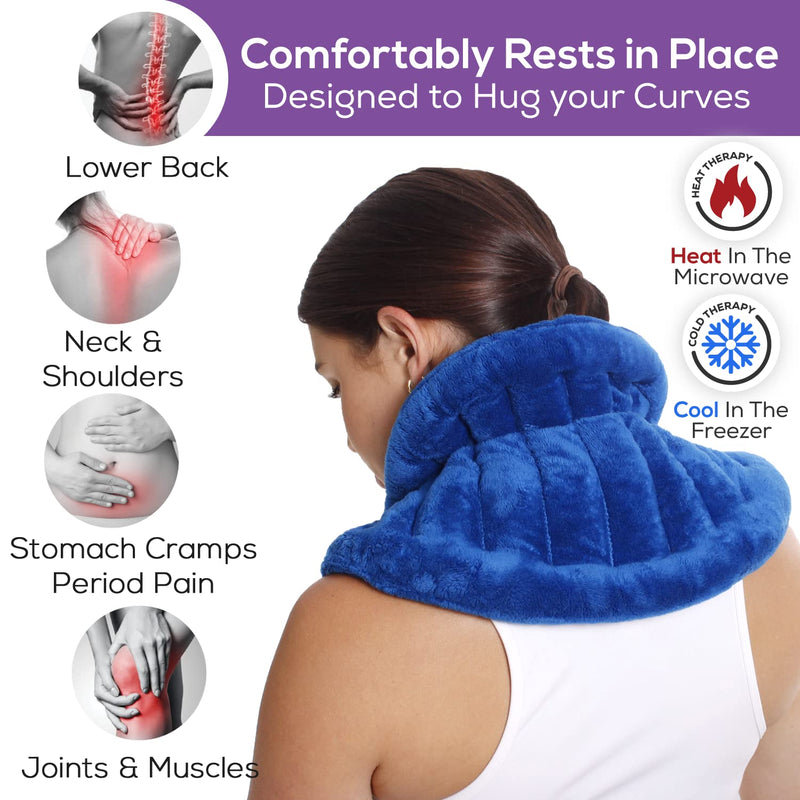 XL Moist Heating Pad for Back Neck & Shoulders by Purple Moon Collection