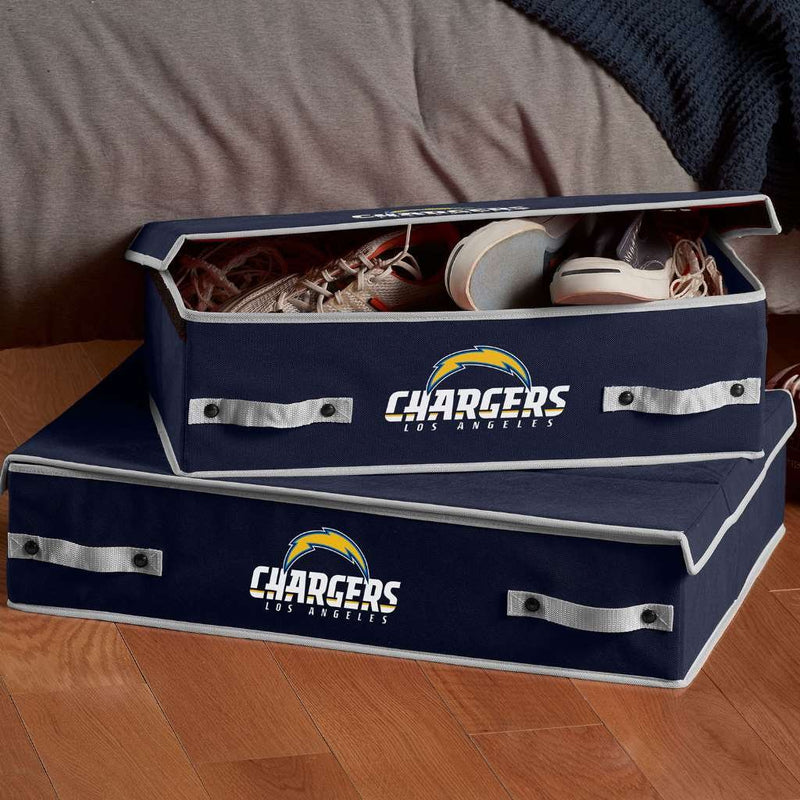 NFL Chargers Under Bed Storage Bin - Large 26 x 18 x 6 Inch