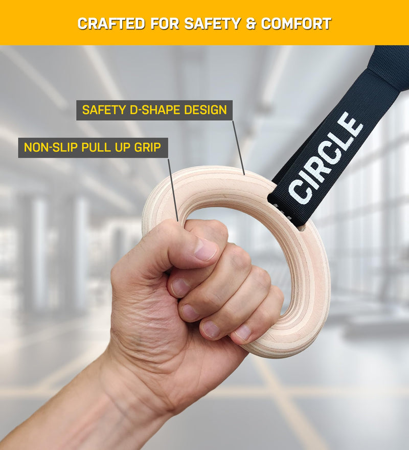 Double Circle Ergonomic Pull-Up Handles with Swivel