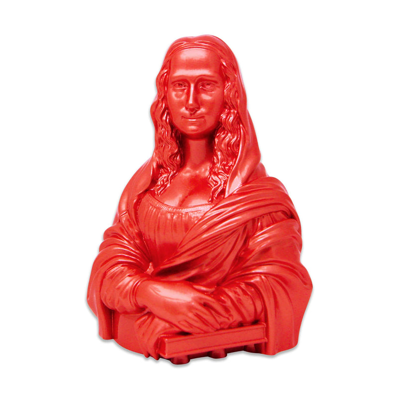 Exclusive Mona Lisa Statue Resin Glass Coat 10 Inches Height 3 Lbs Red