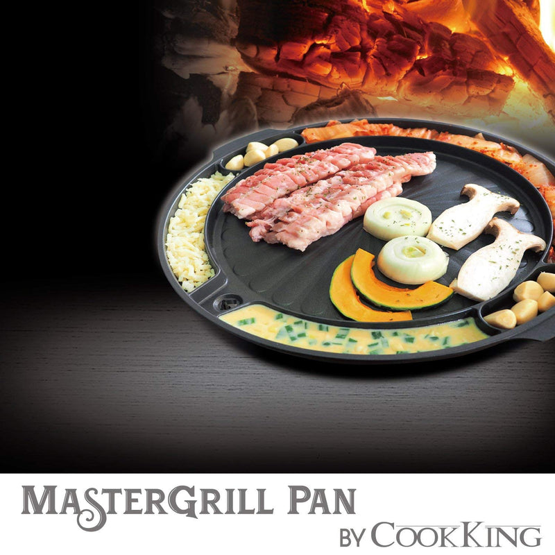 Cookking Master Grill Pan Korean Bbq Stovetop Nonstick Smokeless Cast Aluminum