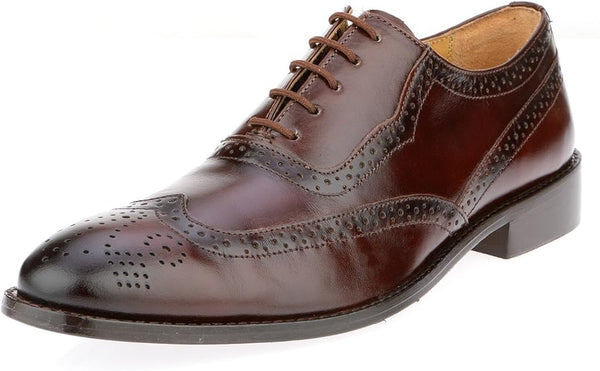 Libertyzeno Men's Wingtip Oxford Lace-Up Dress Shoes, Size 7.0