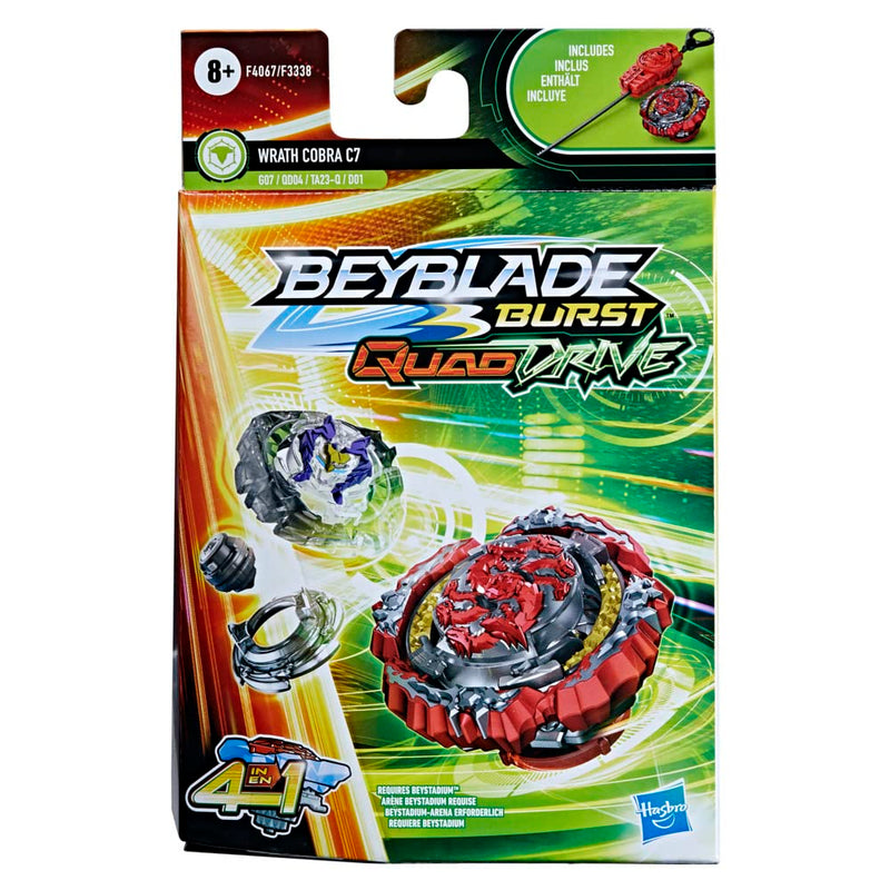 Beyblade Burst Quaddrive Wrath Cobra C7 Starter Defense Attack Includes Launcher