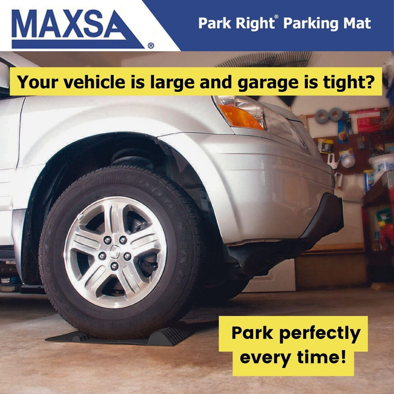 Maxsa Park Right Parking Mat with Reflective Tape, 21" x 11"