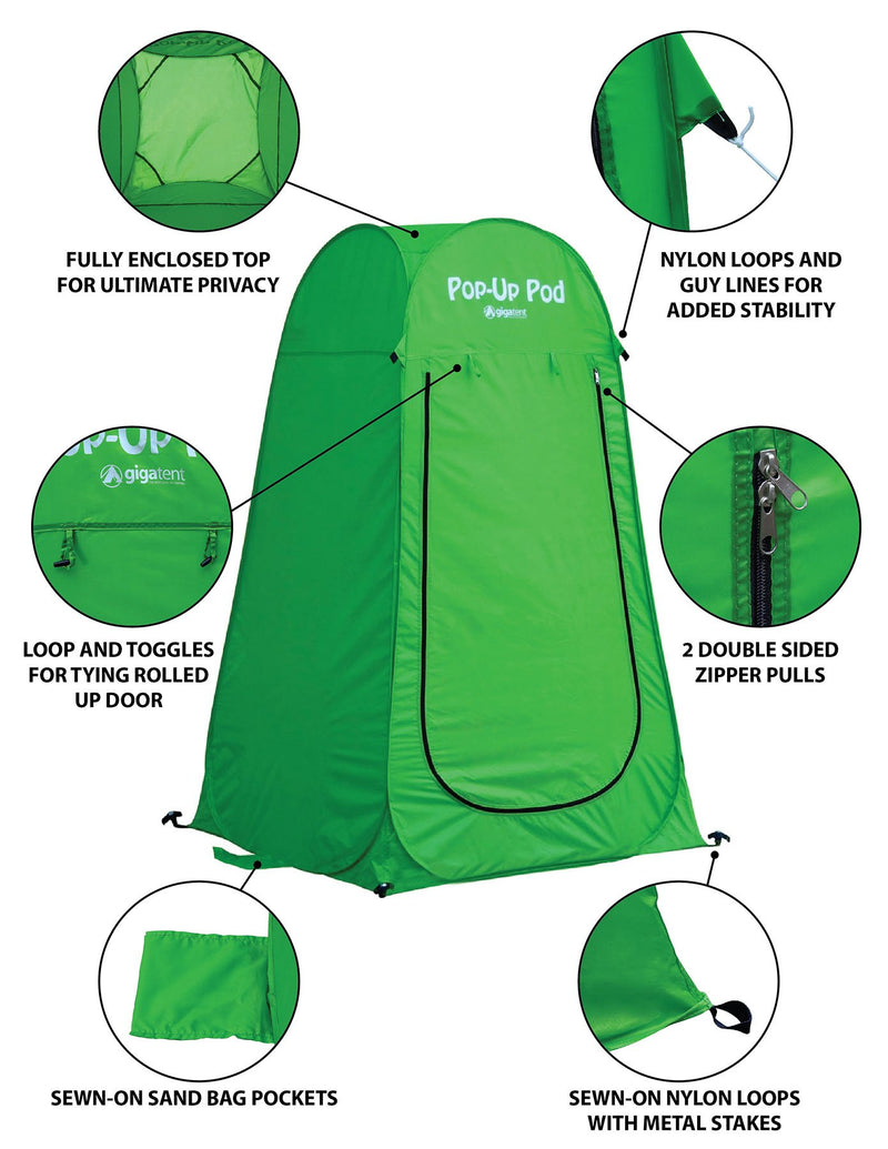 Portable Pop-Up Privacy Tent for Camping and Beach – Green