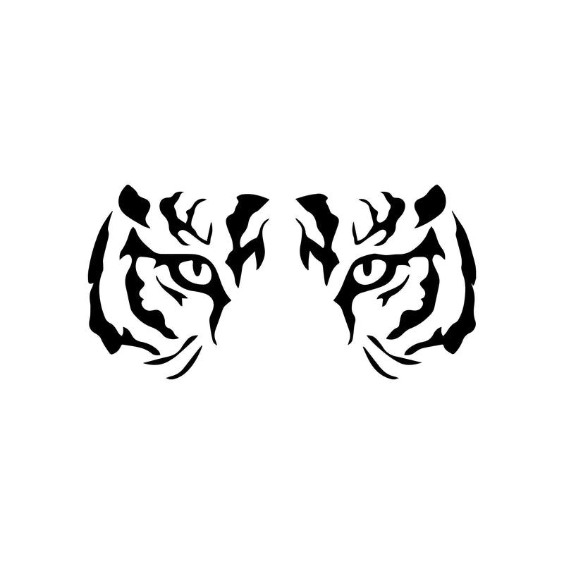 Tiger Eyes Vinyl Wall Art Decal 22" x 44" for Home or Office