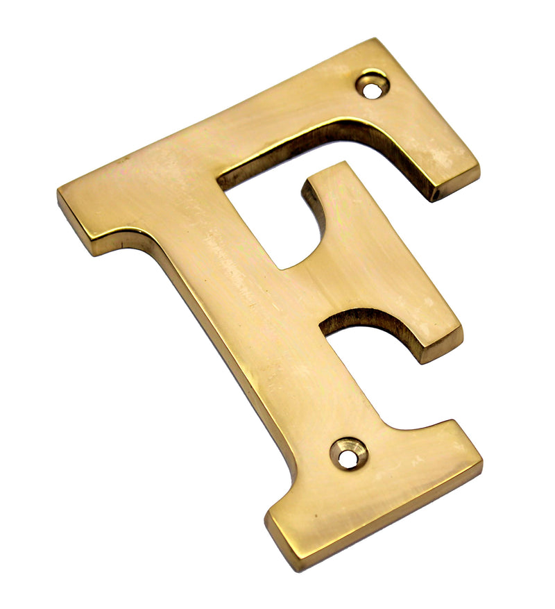 Esplanade 4 Brass Door Name Plaque Golden Alphabet Letters for Home & Hotel