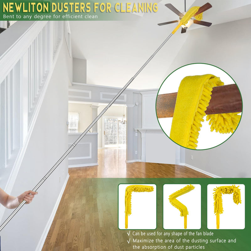 17-Foot Extendable High Reach Microfiber Duster Kit With Pole