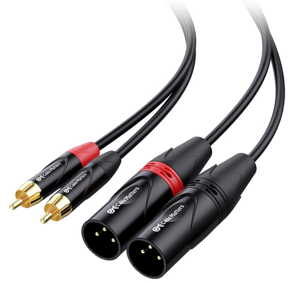 Cable Matters Dual Rca to Xlr Male Unbalanced Audio Interconnect Cable 6 Feet