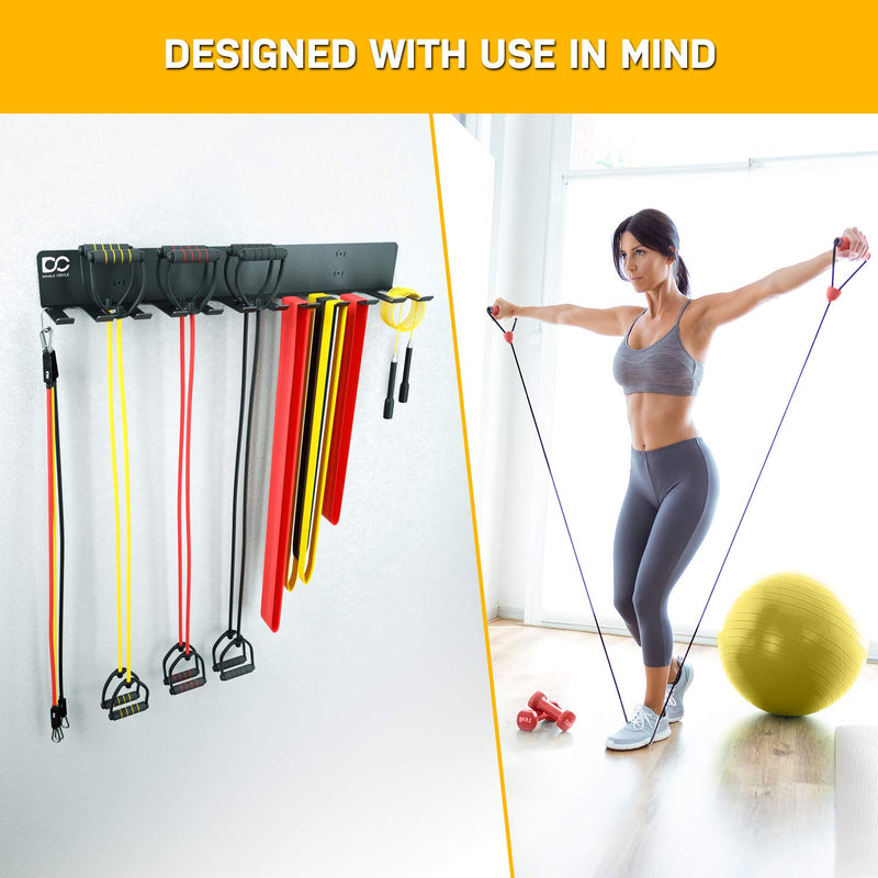 Double Circle Gym Storage Rack 12 Hooks Multipurpose Wall Hanger Gym Equipment