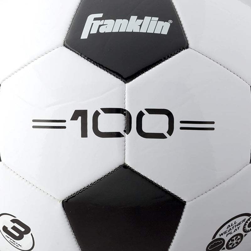 Youth Soccer Ball Size 3 - F-100 White/Black by Franklin Sports