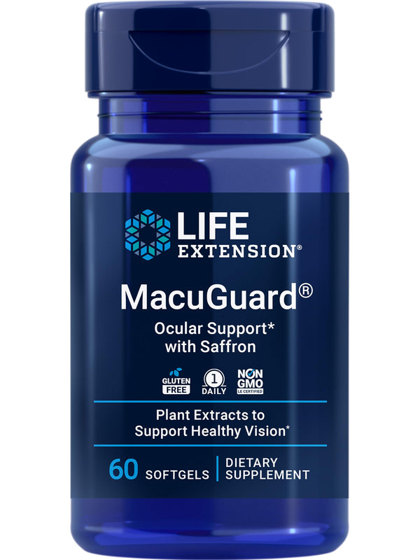 Life Extension MacuGuard Eye Health Support with Saffron 60 Softgels