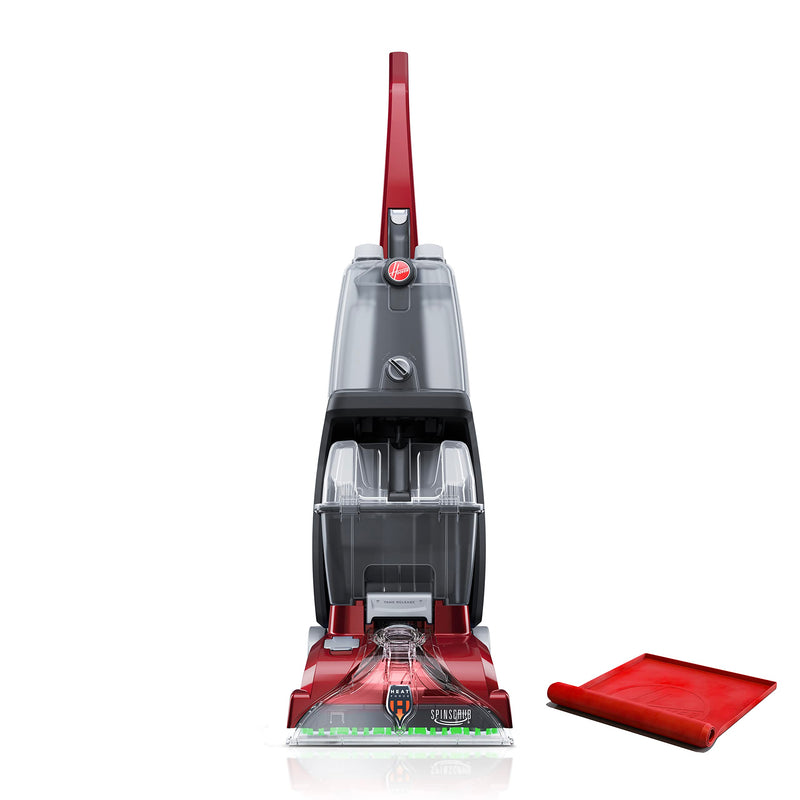 Hoover Power Scrub Deluxe Carpet Cleaner with Storage Mat Upright Red