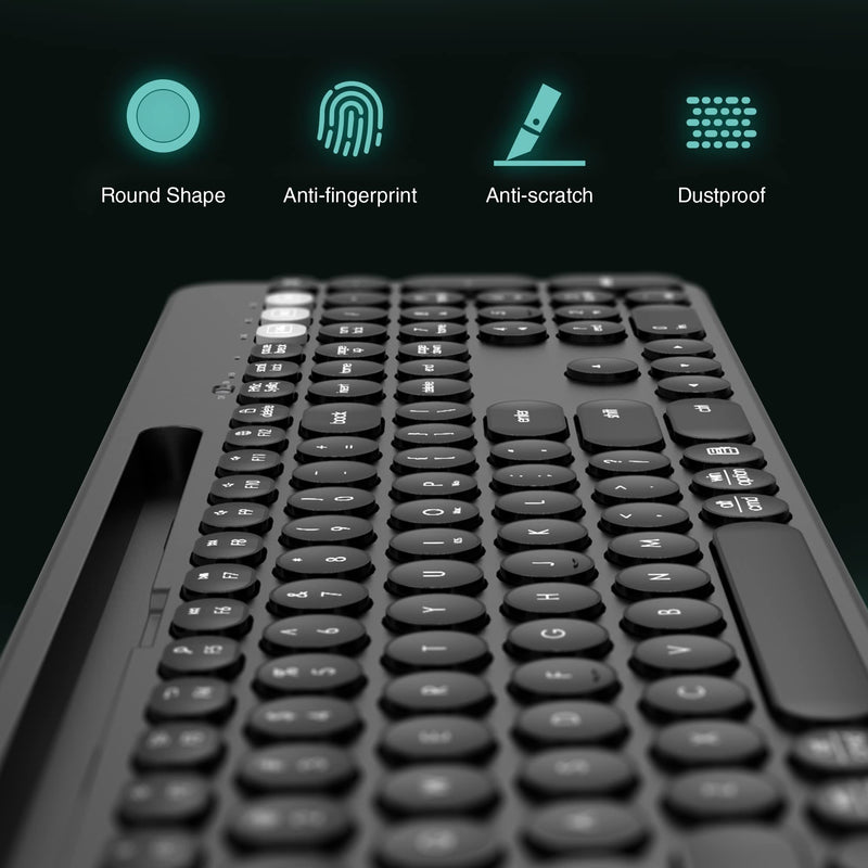 Vortec Wireless Bluetooth Keyboard for Multi-Device Use