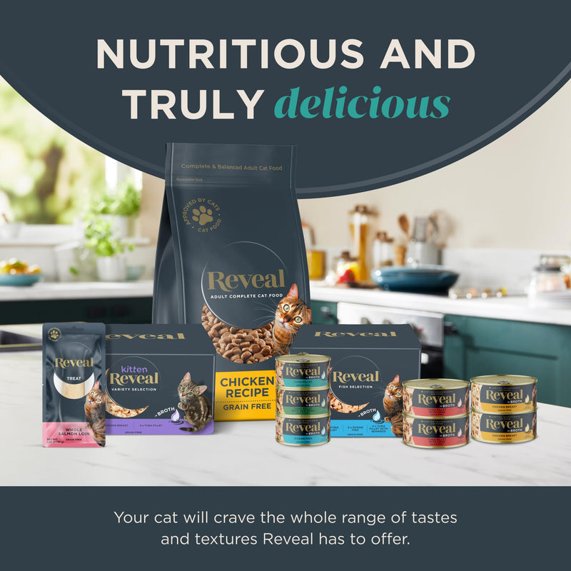 Reveal Natural Wet Cat Food 24 Count Grain Free Limited Ingredient Canned Food For Cats Tuna Fillet In Broth 2.47 Oz Cans