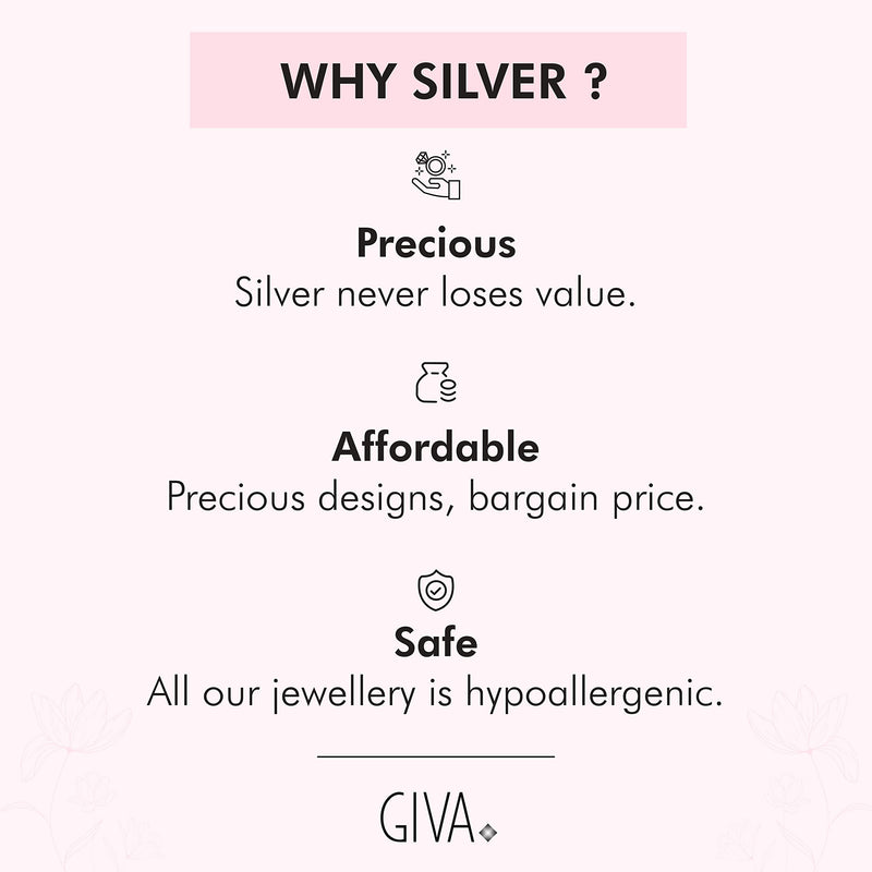 GIVA Love Heart Pendant Necklaces Link Chain for Women 925 Sterling Silver Hypoallergen