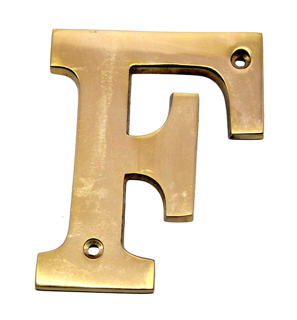 Esplanade 4 Brass Door Name Plaque Golden Alphabet Letters for Home & Hotel