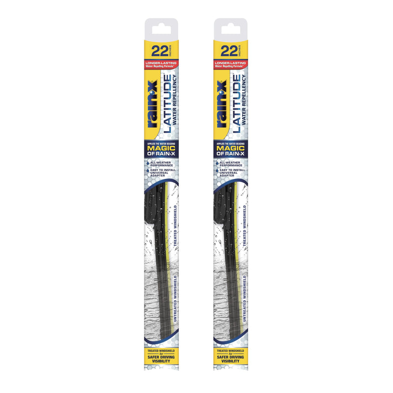 Rain-X 22-Inch Latitude 2-In-1 Water Repellent Wiper Blades (Pack Of 2)