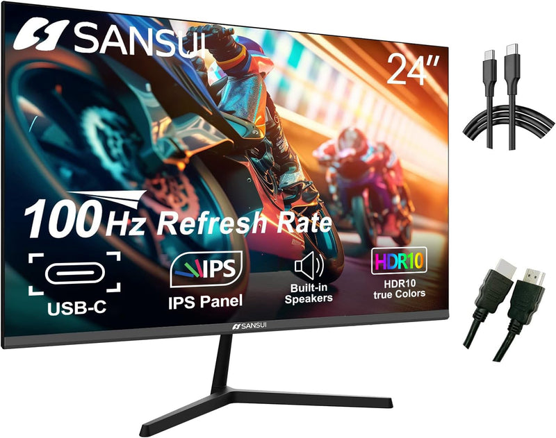 Sansui 24 Inch 100hz Ips Monitor Fhd 1080p With Usb Type C and Hdmi