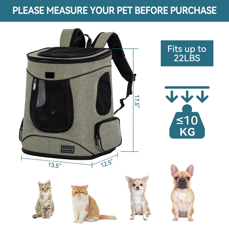 Petsfit Easy-Fit Pet Travel Backpack Carrier for Small Pets